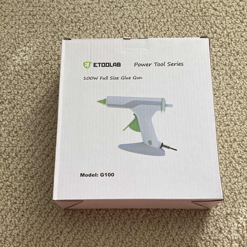 Etoolab G100 100W Full Size Glue Gun - White & Green